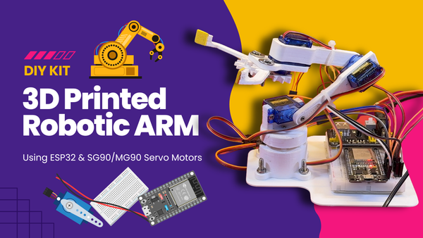 ESP32 3D Printed Robotic Arm Project | DIY Wireless Robotics Kit for Students