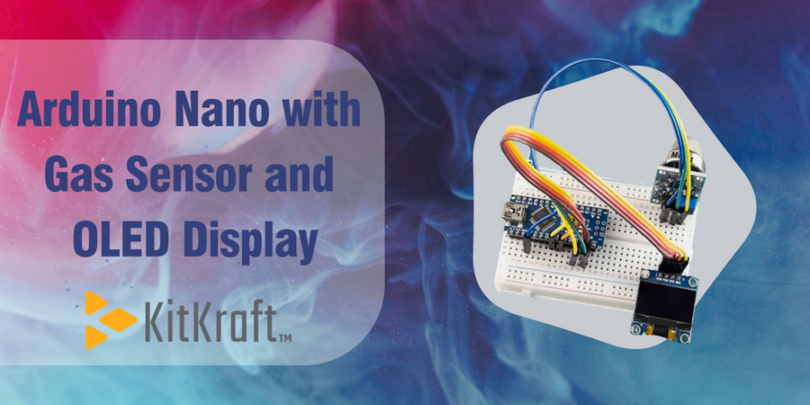 Arduino Nano with Gas Sensor & OLED Display | KitKraft Air Quality Mon ...