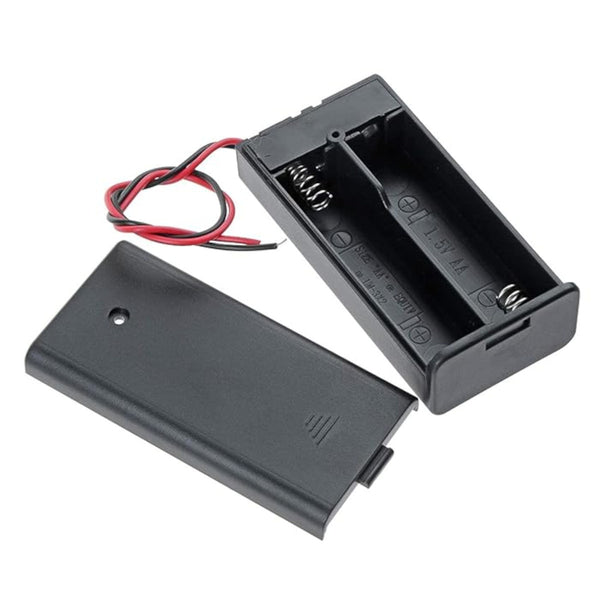 2 x AA Battery Holder with Cover & ON/OFF Switch