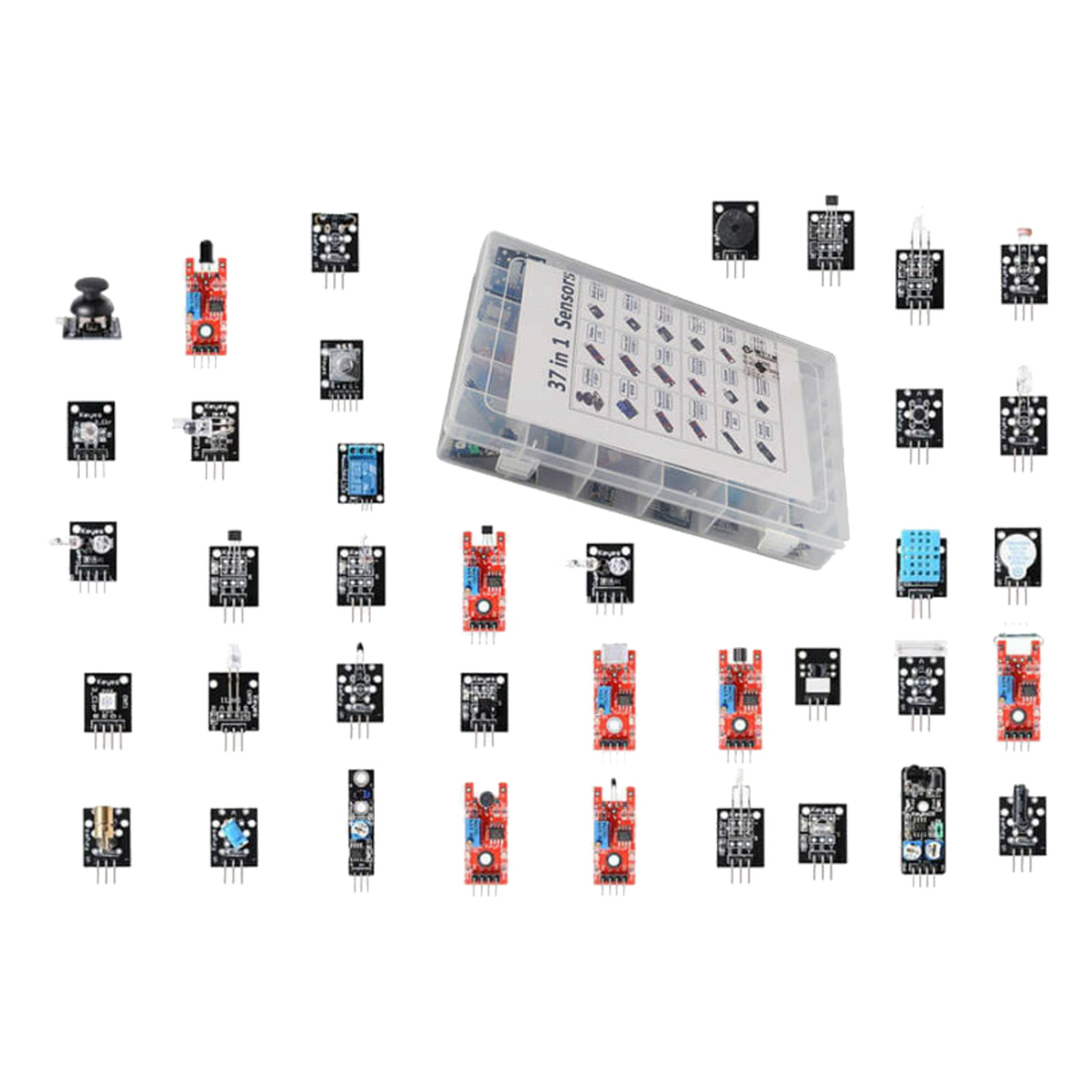 37 in 1 Sensors Kit compatible with Arduino – Kitkraft