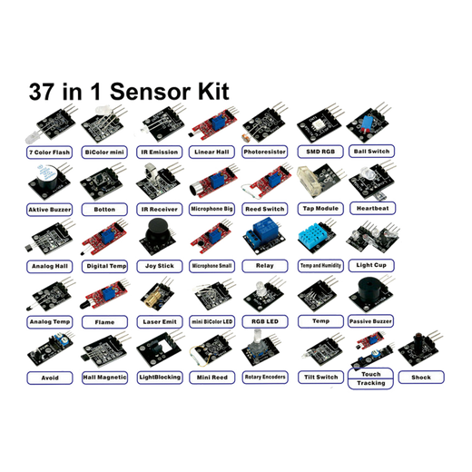 37 in 1 Sensors Kit compatible with Arduino