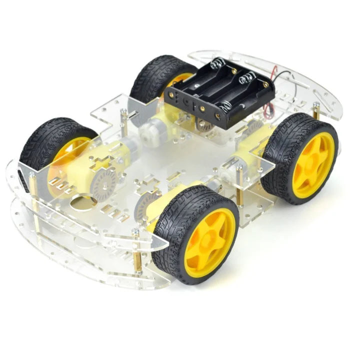 4WD Smart Robot Car Chassis Kit with BO Motors & Wheels – Arduino Compatible