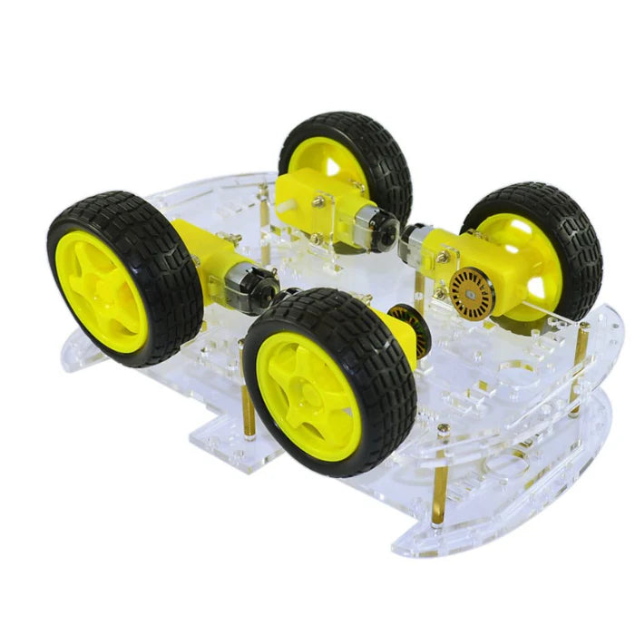 4WD Smart Robot Car Chassis Kit with BO Motors & Wheels – Arduino Compatible