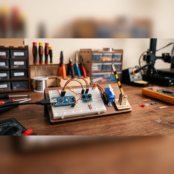 DIY - Automatic Gate Keeper Kit - Arduino Nano, IR Sensor, Servo