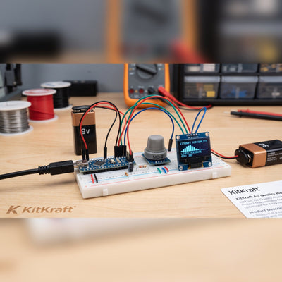 DIY - Gas Sensor Air Quality Monitor Kit - MQ-2, OLED, Arduino Nano