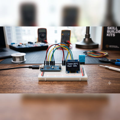 DIY - Temperature & Humidity Monitor Kit - DHT11, OLED