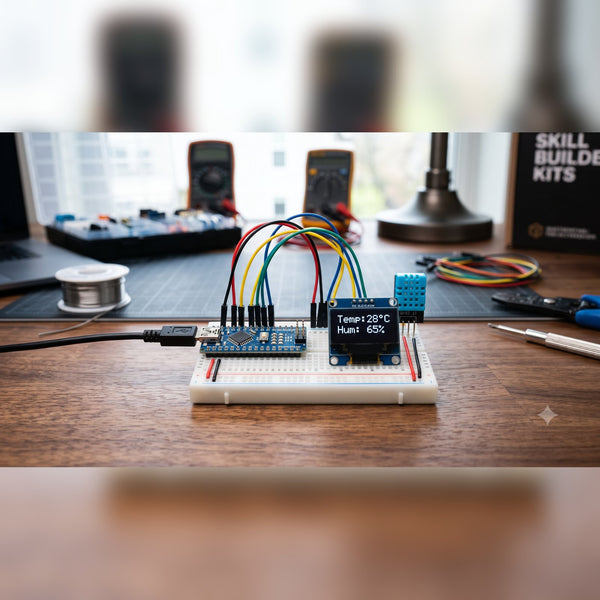 DIY - Temperature & Humidity Monitor Kit - DHT11, OLED