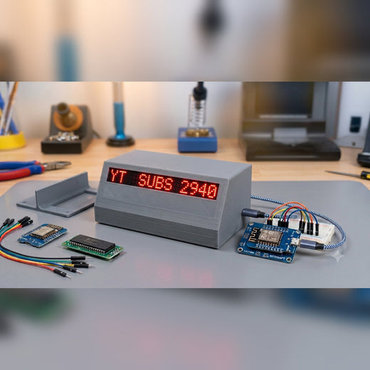 DIY - YouTube Subscriber Counter Kit - D1 Mini, MAX7219