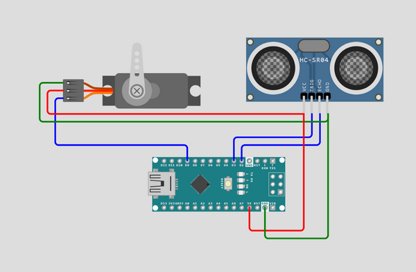 DIY - Smart Dustbin Kit - Arduino Nano, Ultrasonic Sensor, SG90 servo motor