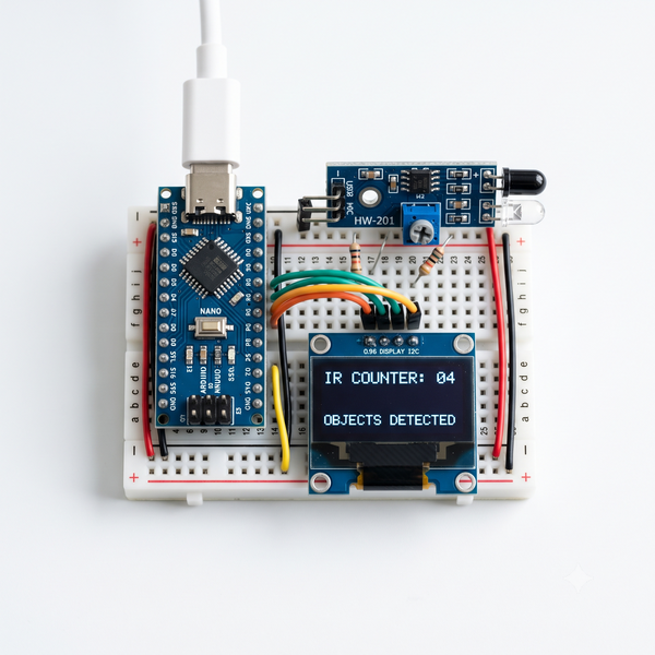 DIY - IR Object Counter Kit - Arduino Nano, OLED