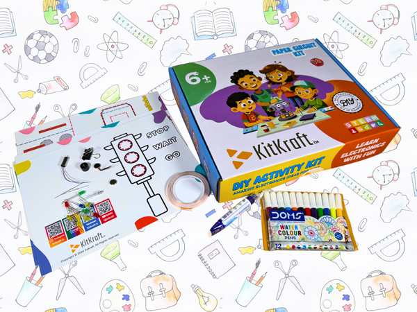 12 in 1 Template Paper Circuit Kit | Create, Color & Light Up Circuits | Fun STEM Learning