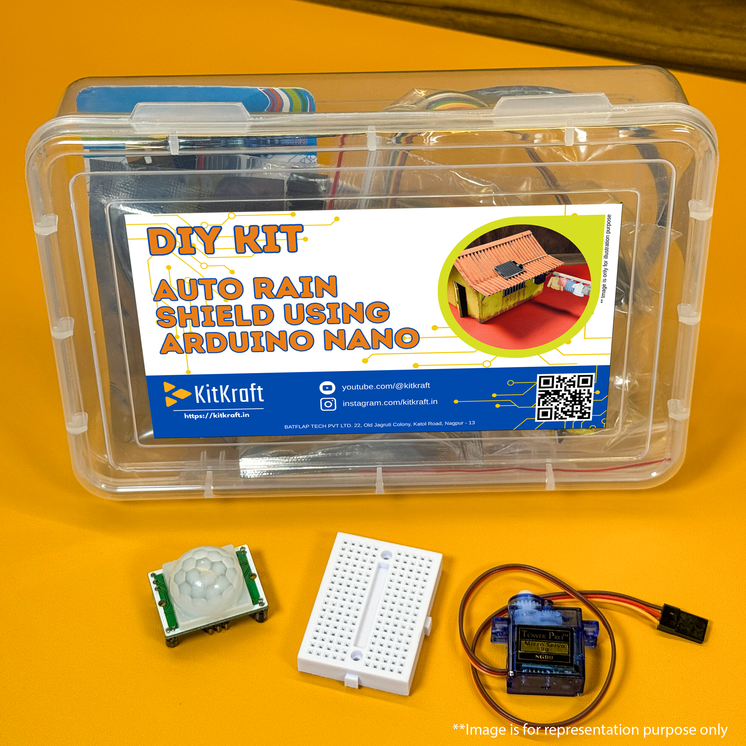 DIY - Auto Rain Shield for Clothes Kit - Arduino Nano