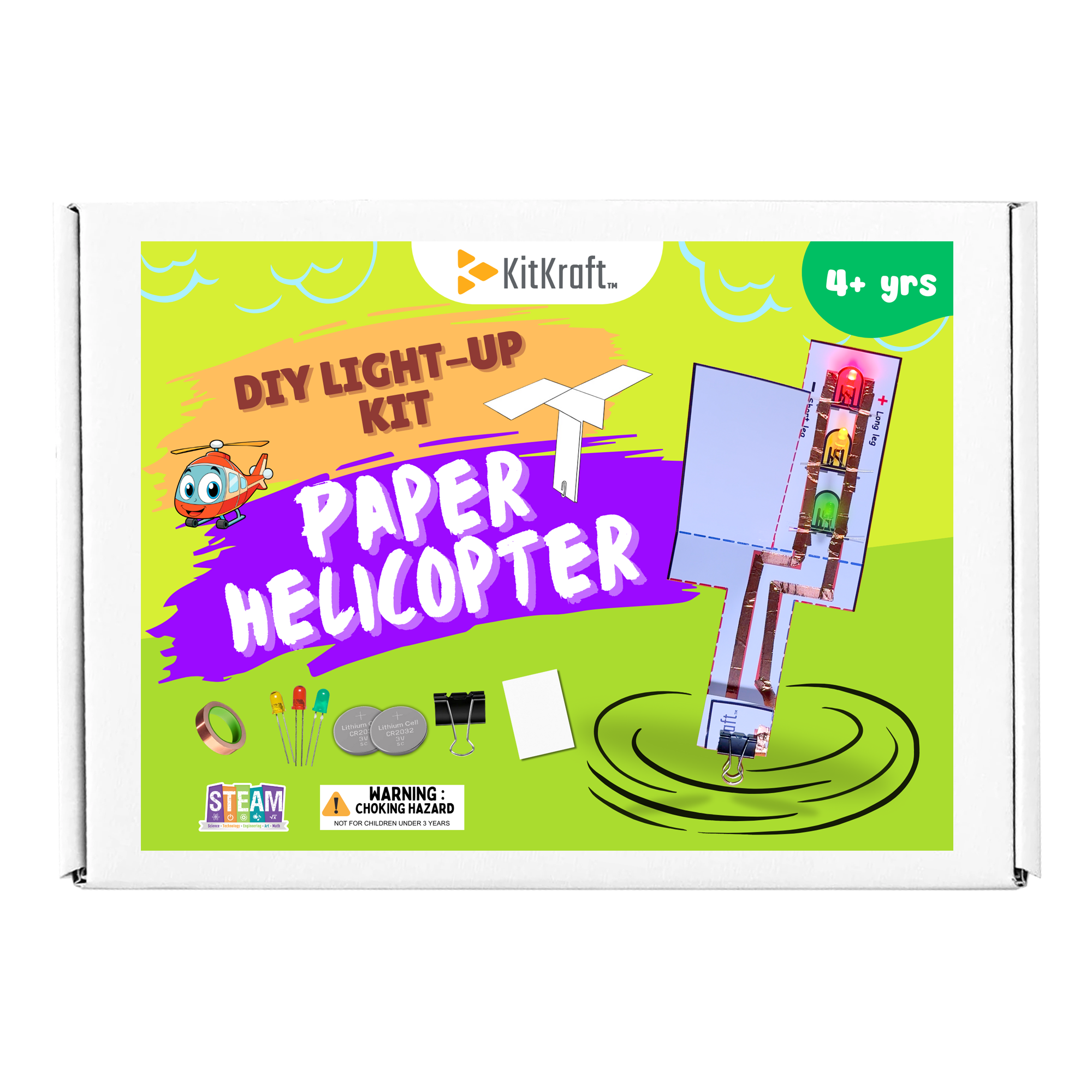 DIY Light-up Kit Paper Helicopter