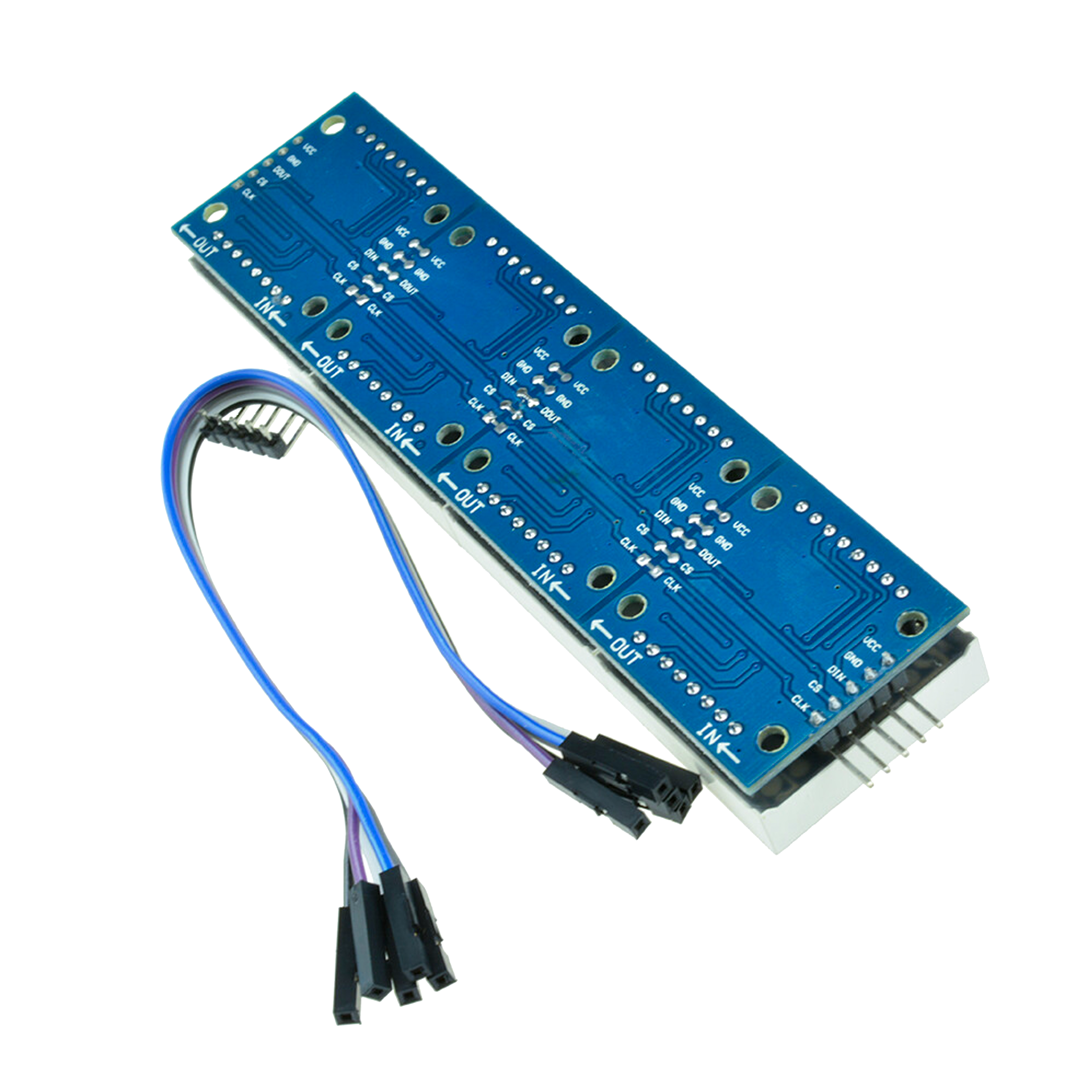 MAX7219-4 Dot Matrix LED Display Module – 4-in-1 Cascaded Panel