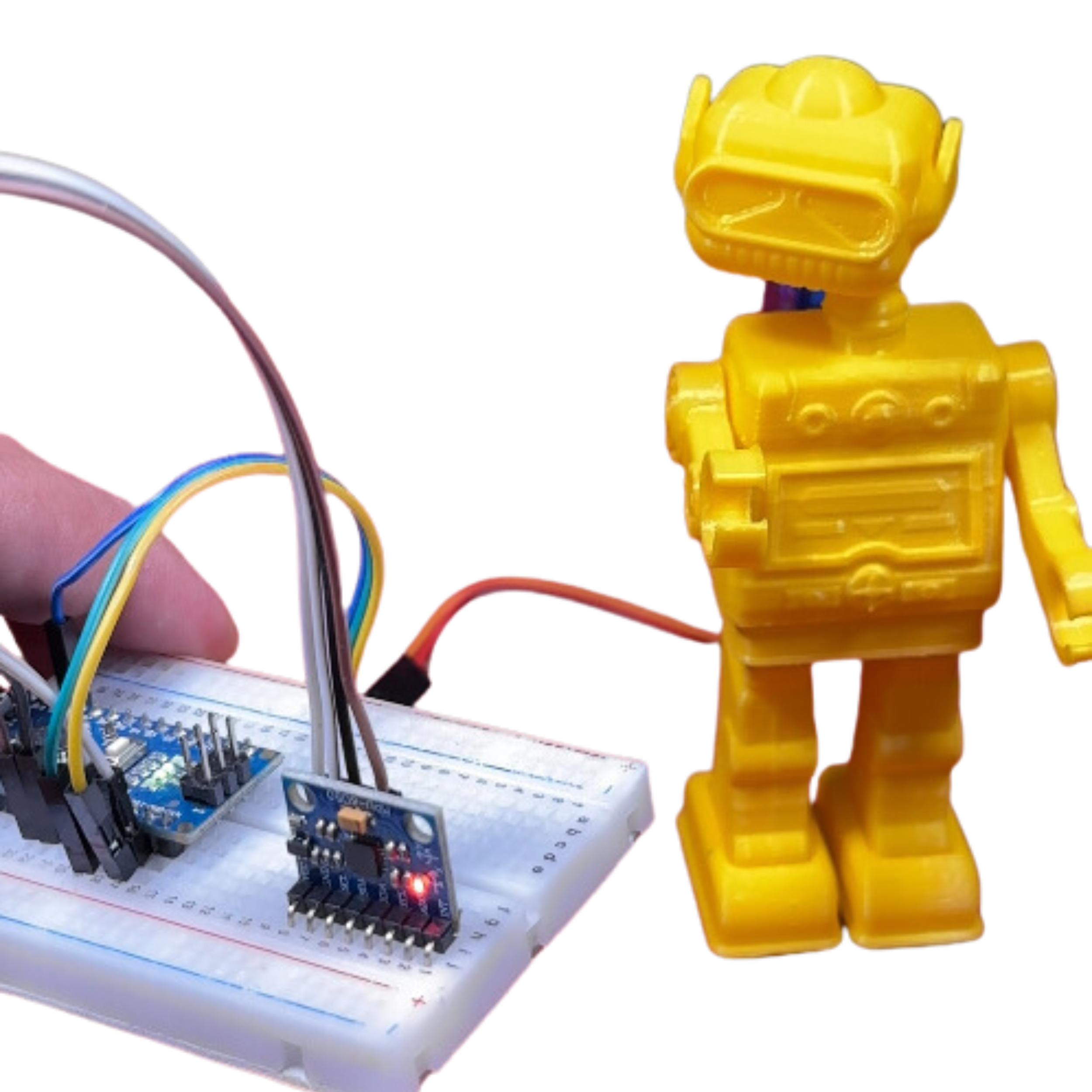 DIY - Motion Sensor Based Robot Head Movement Kit - MPU6050, Arduino Nano and SG90 Servo Motor